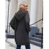 Zeagoo Women’s Zip Up Hoodies Long Sleeve Long Tunic Sweatshirts Oversized Fleece Casual 2025 Fall Jacket Coat with Pocket(Dark Grey)