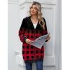 Zeagoo Women’s Zip Up Hoodies Long Sleeve Long Tunic Sweatshirts Oversized Fleece Casual 2025 Fall Jacket Coat with Pocket(Grid Print)