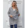 Zeagoo Women’s Zip Up Hoodies Long Sleeve Long Tunic Sweatshirts Oversized Fleece Casual 2025 Fall Jacket Coat with Pocket(Light Grey)