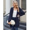 Zeagoo Women’s Zip Up Hoodies Long Sleeve Long Tunic Sweatshirts Oversized Fleece Casual 2025 Fall Jacket Coat with Pocket(Navy)