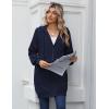 Zeagoo Women’s Zip Up Hoodies Long Sleeve Long Tunic Sweatshirts Oversized Fleece Casual 2025 Fall Jacket Coat with Pocket(Navy)