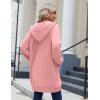 Zeagoo Women’s Zip Up Hoodies Long Sleeve Long Tunic Sweatshirts Oversized Fleece Casual 2025 Fall Jacket Coat with Pocket(Pink)