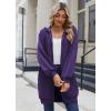 Zeagoo Women’s Zip Up Hoodies Long Sleeve Long Tunic Sweatshirts Oversized Fleece Casual 2025 Fall Jacket Coat with Pocket(Purple)