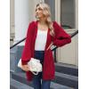 Zeagoo Women’s Zip Up Hoodies Long Sleeve Long Tunic Sweatshirts Oversized Fleece Casual 2025 Fall Jacket Coat with Pocket(Red)