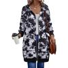 Zeagoo Women’s Zip Up Hoodies Long Sleeve Long Tunic Sweatshirts Oversized Fleece Casual 2025 Fall Jacket Coat with Pocket(Tie Dye)