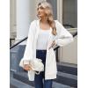 Zeagoo Women’s Zip Up Hoodies Long Sleeve Long Tunic Sweatshirts Oversized Fleece Casual 2025 Fall Jacket Coat with Pocket(White)