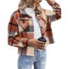 Zeagoo Flannels for Women Cropped Shacket Jacket Fashion Plaid Button Down Shirt 2026 Fall Coat Tops(Ydl8)