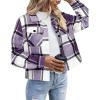 Zeagoo Flannels for Women Cropped Shacket Jacket Fashion Plaid Button Down Shirt 2026 Fall Coat Tops(Z-gz663)