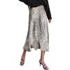 Zeagoo Skirts for Women High Waist Skirt Elegant Midi Skirt Satin(An445)