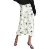 Zeagoo Skirts for Women High Waist Skirt Elegant Midi Skirt Satin(Dh1018)