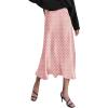 Zeagoo Skirts for Women High Waist Skirt Elegant Midi Skirt Satin(Jh1)