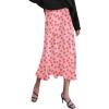 Zeagoo Skirts for Women High Waist Skirt Elegant Midi Skirt Satin(Pat3)