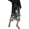 Zeagoo Skirts for Women High Waist Skirt Elegant Midi Skirt Satin(Sf100)