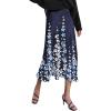 Zeagoo Skirts for Women High Waist Skirt Elegant Midi Skirt Satin(Sf119)