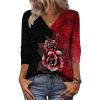 Zeagoo Women Long Sleeve Tops Dressy Casual V Neck Tshirts Basics Tee 2025 Fall Trendy Clothes S-2XL(Bf309)