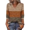 Zeagoo Women Long Sleeve Tops Dressy Casual V Neck Tshirts Basics Tee 2025 Fall Trendy Clothes S-2XL(Jh398)