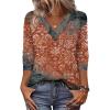 Zeagoo Women Long Sleeve Tops Dressy Casual V Neck Tshirts Basics Tee 2025 Fall Trendy Clothes S-2XL(Mz897)