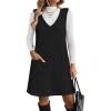 Zeagoo Women’s Sweater Vest Dresses for Women 2025 V Neck Sleeveless Knit Pullover Sweater with Pockets Fall Winter Outfits(Black)