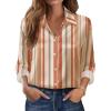 Zeagoo Womens Tops Long Sleeve Satin Silk Button Down Shirts Casual Business Dressy Blouses Fall Clothes(Stripes 720)