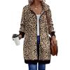 Zeagoo Women’s Zip Up Hoodies Long Sleeve Long Tunic Sweatshirts Oversized Fleece Casual 2025 Fall Jacket Coat with Pocket(Leopard Print)