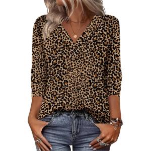 Zeagoo Women Long Sleeve Tops Dressy Casual V Neck Tshirts Basics Tee 2025 Fall Trendy Clothes S-2XL(An136)