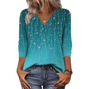 Zeagoo Women Long Sleeve Tops Dressy Casual V Neck Tshirts Basics Tee 2025 Fall Trendy Clothes S-2XL(Xh363)