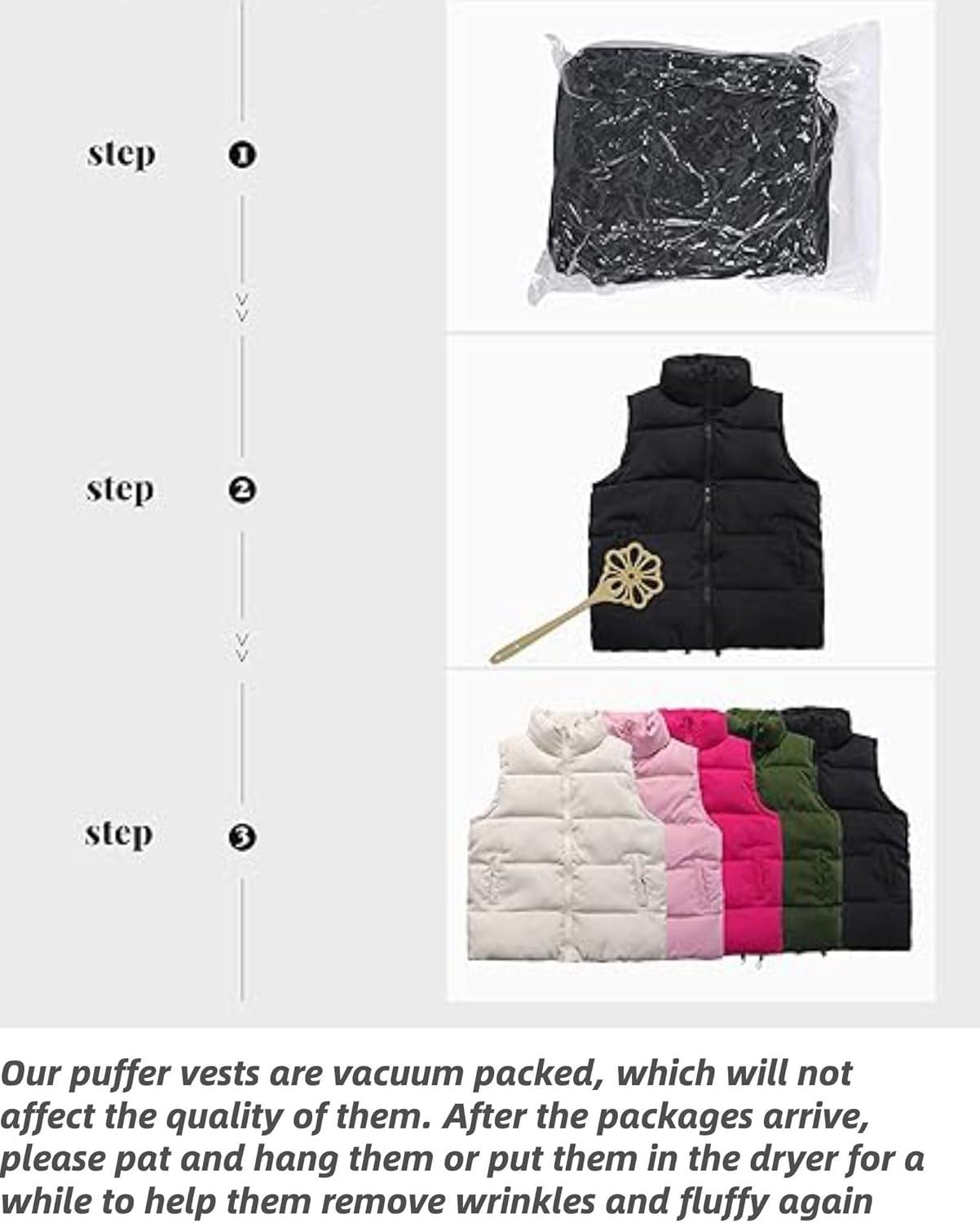 imageZeagoo Women Puffer Vest Lightweight Stand Collar Sleeveless Winter Warm Zip Up Padded Outerwear Jackets with Pockets SXXLSky Blue