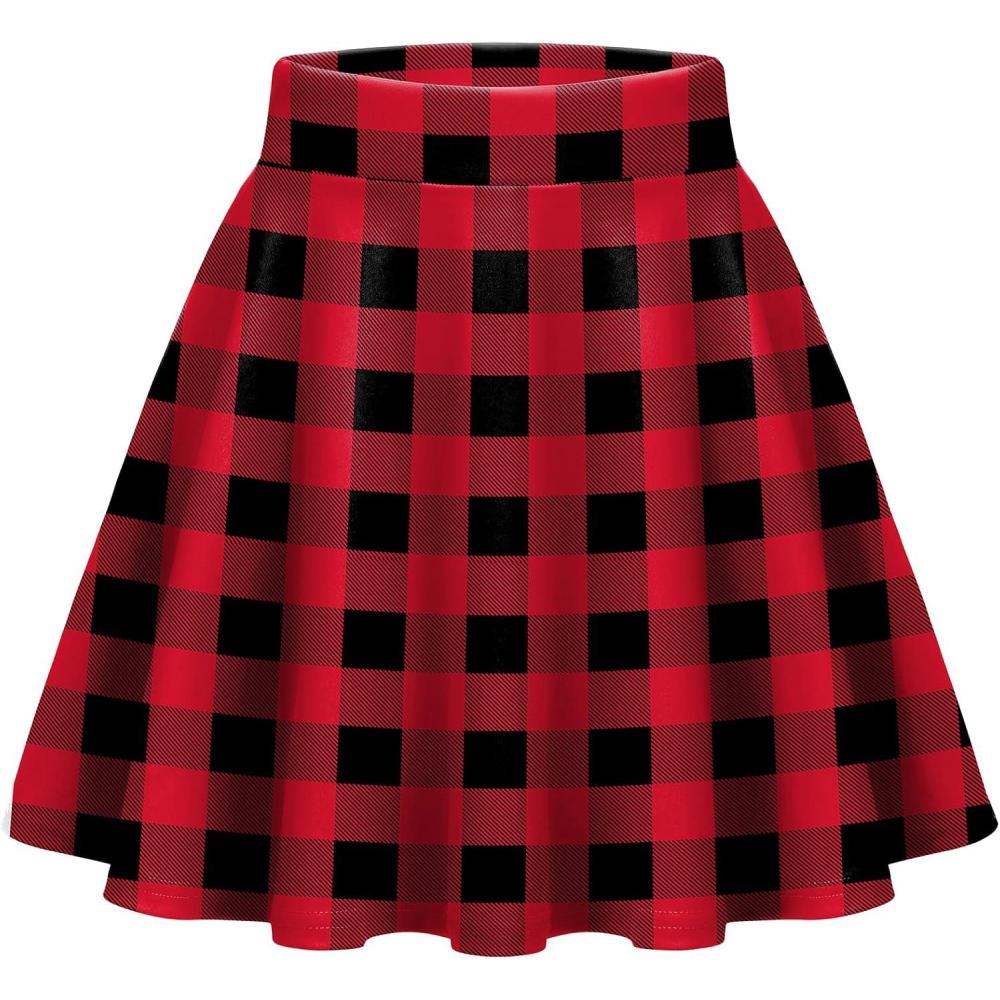 imageZeagoo Womens Skirt Basic Mini Skater Skirt 2026 Summer Skirts Stretchable High Waist ALine Valentines SkirtsGz2