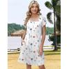 ZEAGOO Summer Dresses for Women 2026 Sundress Short Petal Sleeve Dress with Pockets Floral Dresses for Casual(Floral-dh950)