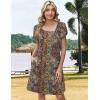 ZEAGOO Summer Dresses for Women 2026 Sundress Short Petal Sleeve Dress with Pockets Floral Dresses for Casual(Floral-mz721)