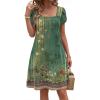 ZEAGOO Summer Dresses for Women 2026 Sundress Short Petal Sleeve Dress with Pockets Floral Dresses for Casual(Floral-mz840)