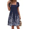 ZEAGOO Summer Dresses for Women 2026 Sundress Short Petal Sleeve Dress with Pockets Floral Dresses for Casual(Floral-sf119)