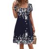 ZEAGOO Summer Dresses for Women 2026 Sundress Short Petal Sleeve Dress with Pockets Floral Dresses for Casual(Floral-sf184)