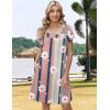 ZEAGOO Summer Dresses for Women 2026 Sundress Short Petal Sleeve Dress with Pockets Floral Dresses for Casual(Floral-sf189)