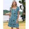 ZEAGOO Summer Dresses for Women 2026 Sundress Short Petal Sleeve Dress with Pockets Floral Dresses for Casual(Floral-sf237)