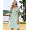 ZEAGOO Summer Dresses for Women 2026 Sundress Short Petal Sleeve Dress with Pockets Floral Dresses for Casual(Floral-sf242)