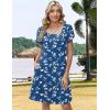 ZEAGOO Summer Dresses for Women 2026 Sundress Short Petal Sleeve Dress with Pockets Floral Dresses for Casual(Floral-sp108)