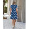 ZEAGOO Summer Dresses for Women 2026 Sundress Short Petal Sleeve Dress with Pockets Floral Dresses for Casual(Floral-sp108)