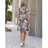 ZEAGOO Summer Dresses for Women 2026 Sundress Short Petal Sleeve Dress with Pockets Floral Dresses for Casual(Floral-wf104)