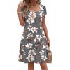ZEAGOO Summer Dresses for Women 2026 Sundress Short Petal Sleeve Dress with Pockets Floral Dresses for Casual(Floral-wf104)