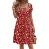 ZEAGOO Summer Dresses for Women 2026 Sundress Short Petal Sleeve Dress with Pockets Floral Dresses for Casual(Floral-xh268)