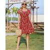 ZEAGOO Summer Dresses for Women 2026 Sundress Short Petal Sleeve Dress with Pockets Floral Dresses for Casual(Floral-xh268)
