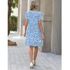 ZEAGOO Summer Dresses for Women 2026 Sundress Short Petal Sleeve Dress with Pockets Floral Dresses for Casual(Floral-xh41)