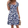ZEAGOO Summer Dresses for Women 2026 Sundress Short Petal Sleeve Dress with Pockets Floral Dresses for Casual(Floral-zw522)