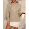 Zeagoo 2026 Cardigan Sweaters for Women Long Sleeve Chunky Knit Cardigan CEW Neck Button Down Fall Fashion Clothes(Apricot)