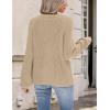 Zeagoo 2026 Cardigan Sweaters for Women Long Sleeve Chunky Knit Cardigan CEW Neck Button Down Fall Fashion Clothes(Apricot)