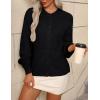Zeagoo 2026 Cardigan Sweaters for Women Long Sleeve Chunky Knit Cardigan CEW Neck Button Down Fall Fashion Clothes(Black)