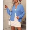 Zeagoo 2026 Cardigan Sweaters for Women Long Sleeve Chunky Knit Cardigan CEW Neck Button Down Fall Fashion Clothes(Blue)
