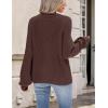 Zeagoo 2026 Cardigan Sweaters for Women Long Sleeve Chunky Knit Cardigan CEW Neck Button Down Fall Fashion Clothes(Brown)