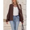 Zeagoo 2026 Cardigan Sweaters for Women Long Sleeve Chunky Knit Cardigan CEW Neck Button Down Fall Fashion Clothes(Brown)